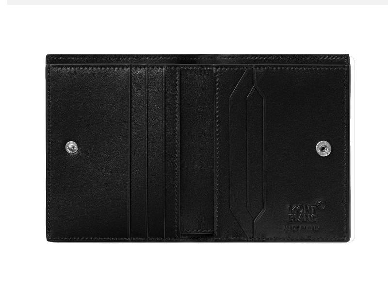 COMPACT WALLET 6CC BLUE AND BLACK MEISTERSTUCK MONTBLANC 129678